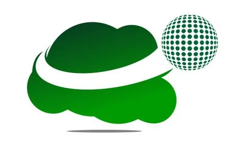 Golf Technology Logo Design Template Vector Stock Illustration