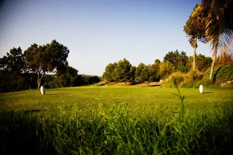 Golf tee box Stock Photos