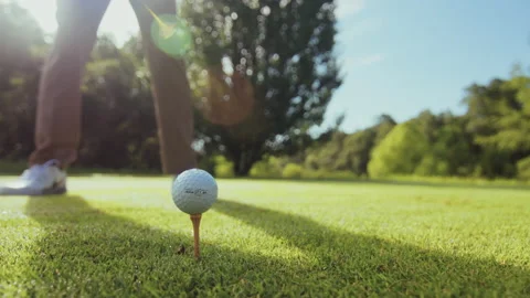 Golf Tee Off Close Up Slow Motion Stock Footage 149517403