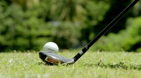 Golf tee off Stock Footage 12139856