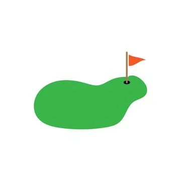 Golf tee icon logo design template isolated illustration Stock Illustration