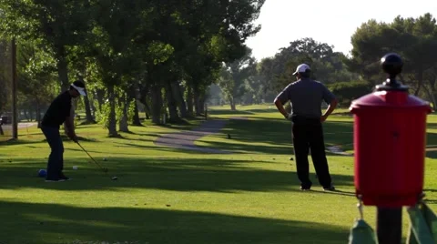 Golf Tee Shot Stock Footage 883657