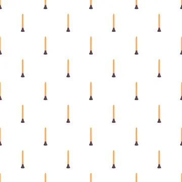 Golf tees creating seamless repeating pattern on white background Stock Illustration