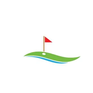 Golf  Template vector illustration icon Stock Illustration
