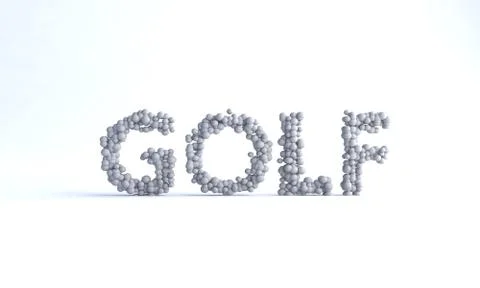 Golf Text With Balls Stock Illustration