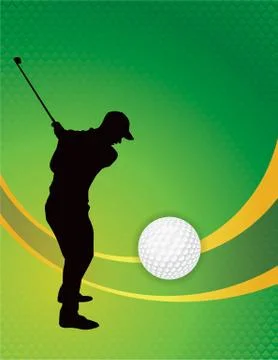 Golf Theme Background Illustration Illustrazione stock