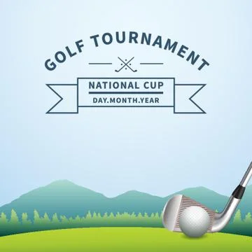 Golf tournament design 스톡 일러스트