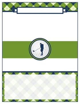 Golf Tournament Flyer Blank Template Stock Illustration