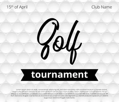 Golf tournament vector banner template Stock Illustration