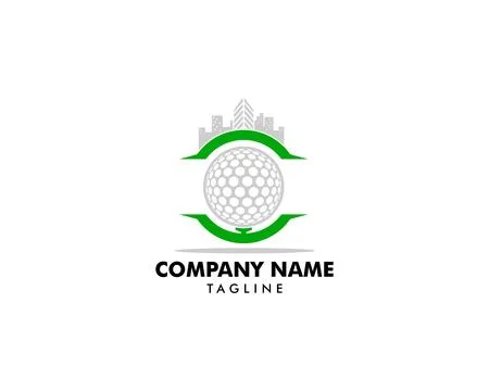 Golf Town Icon Logo Design Element Stock Illustration