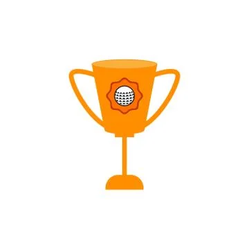 Golf trophy vector design template illustration Иллюстрация