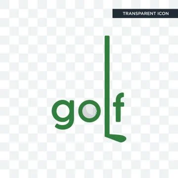 Golf vector icon isolated on transparent background, golf logo design Stock Illustration