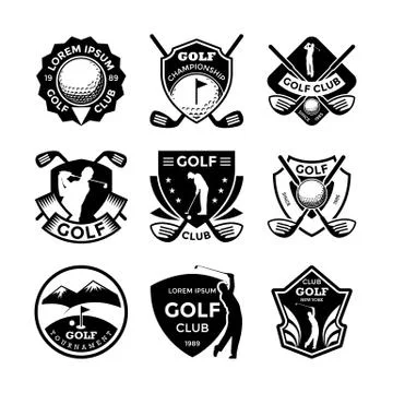 Golf Vector Icons Stock Illustration