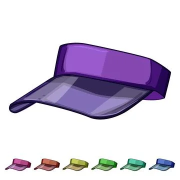 Golf visor cap cartoon vector graphic Stock Illustration