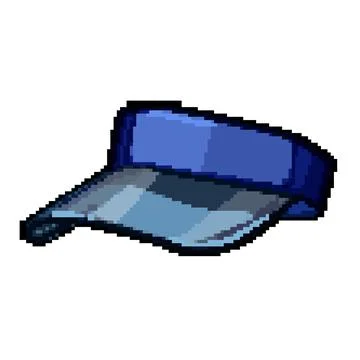 Golf visor cap pixel art vector illustration Stock Illustration
