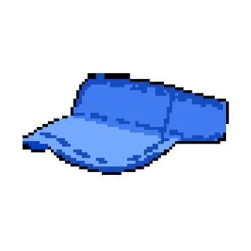 Golf visor cap pixel art vector illustration Stock Illustration
