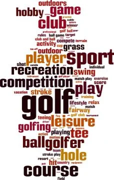 Golf word cloud Stock Illustration
