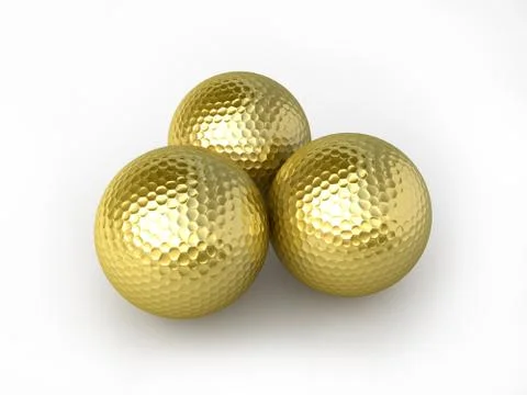 Golfball Gold Stock Illustration