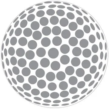 Golfball outline Stock Illustration