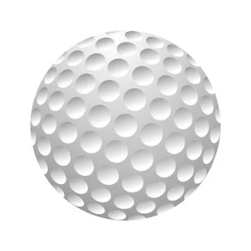 Golfball realistic vector. Image of single golf equipment, ball illustration  Stock Illustration