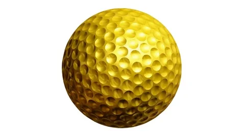 Golfball rotating on white background Stock Footage 76619538