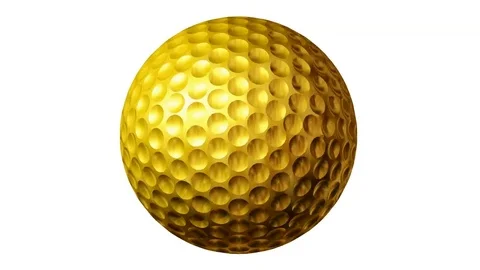 Golfball rotating on white background Stock Footage 76619557