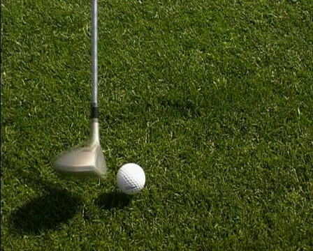 Golfball,  teeing off Stock Footage 112986