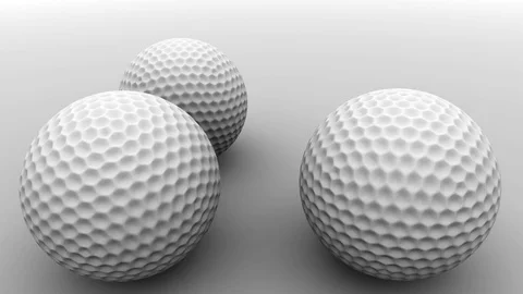 Golfballs on white background 動画素材 83468347