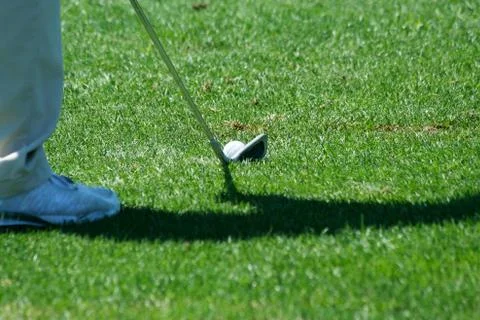 Golfer addressing the ball Stock Photos