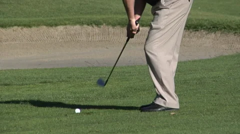 Golfer chips ball. Stock Footage 46594150