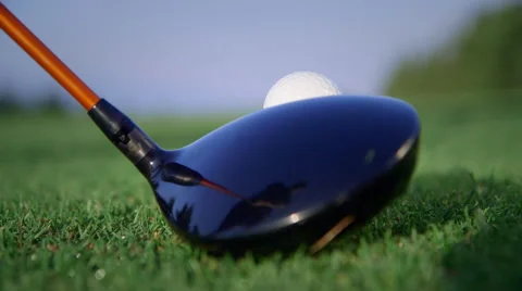 Golfer drive close up on golf course Stock Footage 41468397