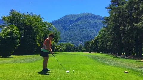 Golfer on the Golf Course with Driver Stock-Footage 112120699