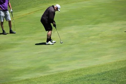 Golfer on the golf course Foto stock