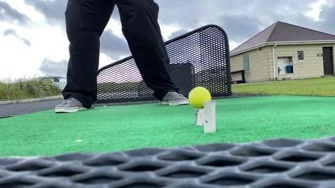 Golfer hitting ball Stock Footage 154049898