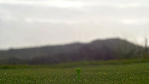 Golfer hitting draw with Driver Stock Footage 104563335