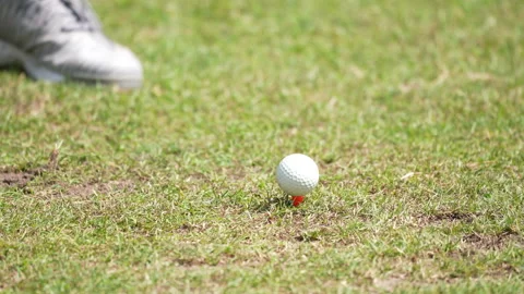 Golfer hitting golf on slow motion video  Vídeo Stock 221420162