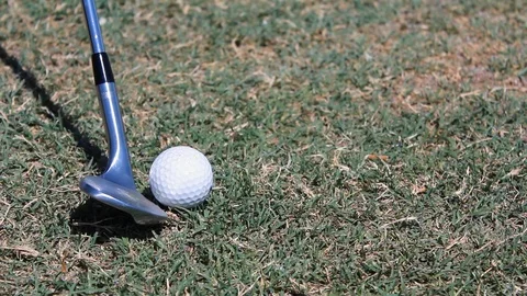Golfer Hitting a Wedge Shot Stock Footage 116130099