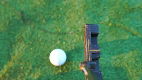 Golfer Holing The Ball Stock Footage 146126867