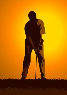 Golfer Stock Illustration