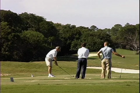 Golfer Practice Drive Video stock 817821