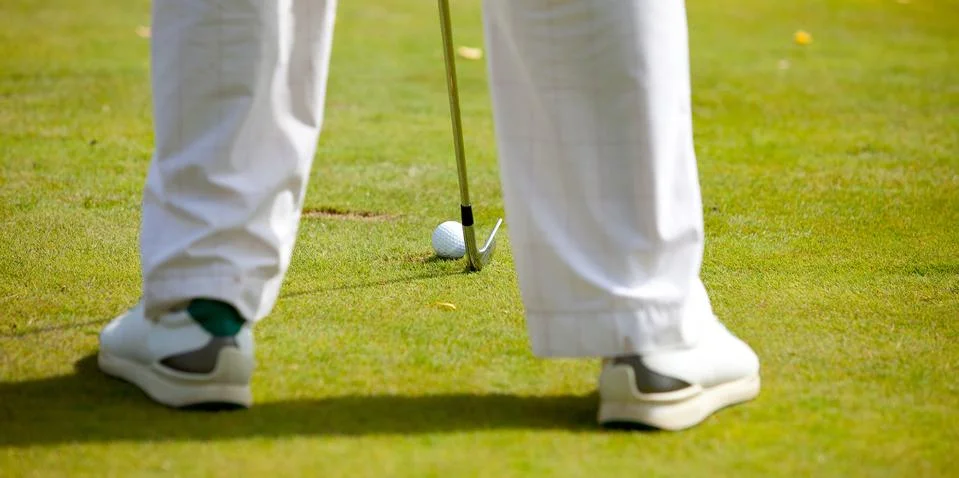 Golfer ready Stock Photos