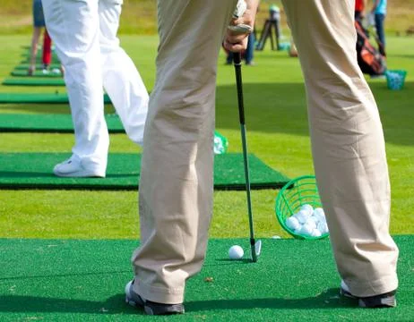 Golfer ready to tee off Stock Photos