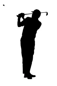 Golfer silhouette Stock Illustration