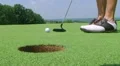 Golfer Sinks Putt 02 HD Footage
