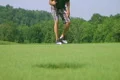 Golfer Sinks Putt 03 Footage