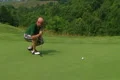 Golfer Sinks Putt 04 Footage