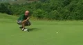 Golfer Sinks Putt 04 HD Footage