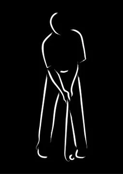 Golfer Symbol Stock Illustration