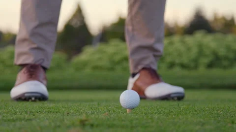Golfer takes practice swings Stock Footage 60209031