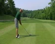 Golfer Teeing Off With Driver 03 SD Footage